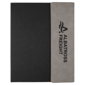 9 1/2" x 12" Laserable Leatherette / Canvas Portfolio with Notepad