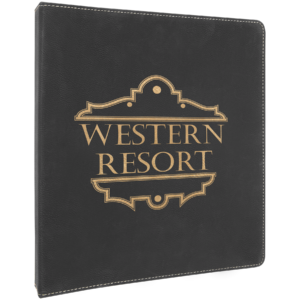 10 1/2" x 11 1/2" Laserable Leatherette 3 Ring Binder with 1" Slant D Rings