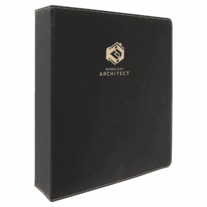 11" x 11 1/2" Laserable Leatherette 3 Ring Binder with 2" Slant D Rings
