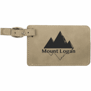 4 1/4" x 2 3/4" Laserable Leatherette Luggage Tag