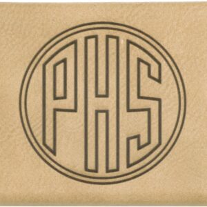 3 3/4" x 2 3/4" Laserable Leatherette Hard Business Card Holder