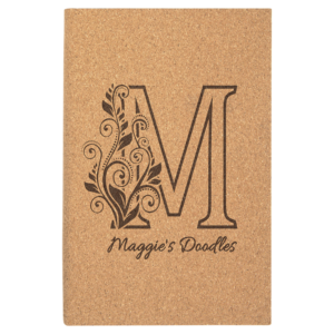 5 1/4" x 8 1/4" Cork Sketch Book with Unlined Notepad