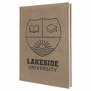 7" x 9 3/4" Laserable Leatherette Journal with Lined Notepad