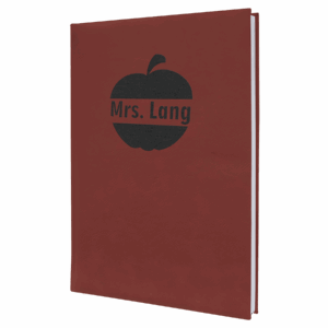 7" x 9 3/4" Rose Laserable Leatherette Journal with Lined Notepad