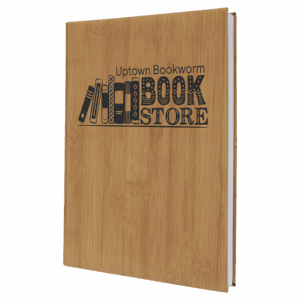7" x 9 3/4" Bamboo Laserable Leatherette Journal with Lined Notepad