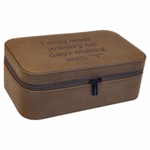 7 1/2" X 4 1/2" Laserable Leatherette Jewelry Box