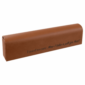 9 3/4" x 2 1/2" Laserable Leatherette Pill Box