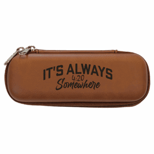 7" x 2 1/2" x 1 3/4" Rawhide Leatherette Smoke Case