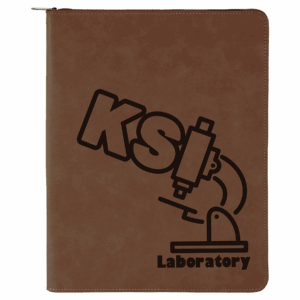 9 1/2" x 12" with Zipper Laserable Leatherette Portfolio with Notepad