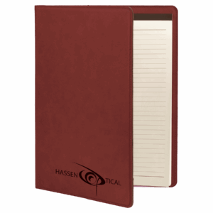 7" x 9" Rose Laserable Leatherette Small Portfolio with Notepad