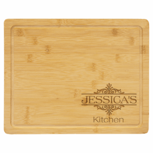 13 3/4" x 11" Bamboo Cutting Board with Drip Ring