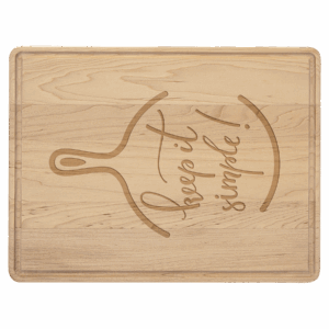11 1/2" x 8 3/4" Maple Cutting Board with Drip Ring