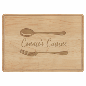 13 3/4" x 9 3/4" Maple Cutting Board with Drip Ring