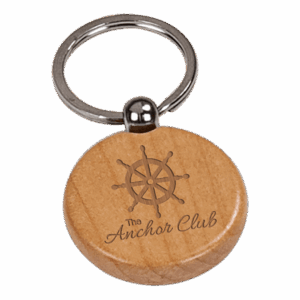 1 1/2" Maple Round Keychain