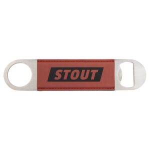 1 1/2" x 7" Rose Laserable Leatherette Bottle Opener