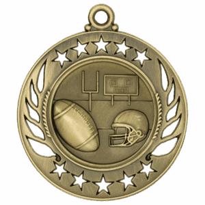 2 1/4" Football Galaxy Medal