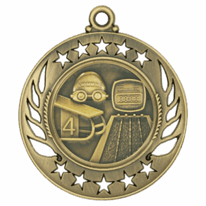 2 1/4" Swimming Galaxy Medal