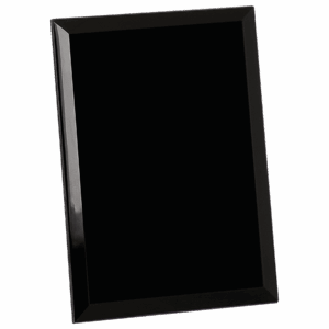6" x 8" Black Glass Mirror Plaque