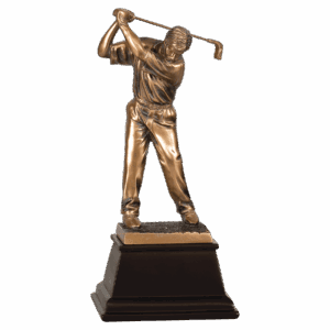 13 1/4" Bronze Male Golf Resin Award