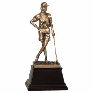 13" Bronze Female Golf Resin Award