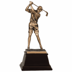 13 1/4" Bronze Female Golf Resin Award
