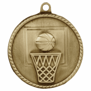 2" Basketball High Relief Medal