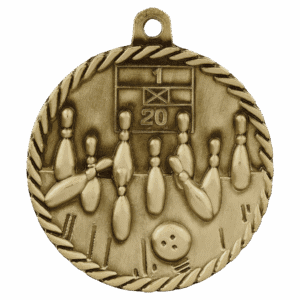 2" Bowling High Relief Medal