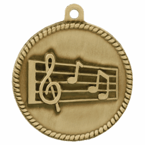 2" Music High Relief Medal