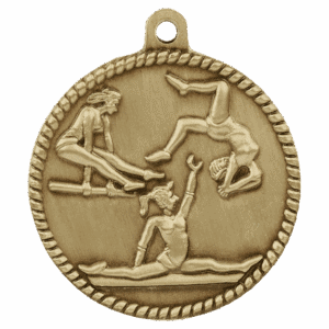 2" Female Gymnastics High Relief Medal