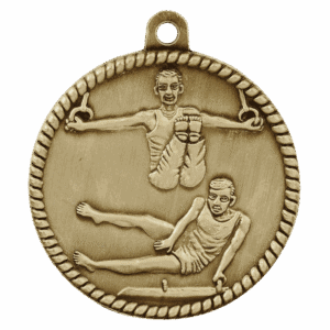 2" Male Gymnastics High Relief Medal