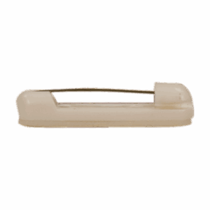 1 1/2" White Rounded Plastic Bar Pin with Adhesive