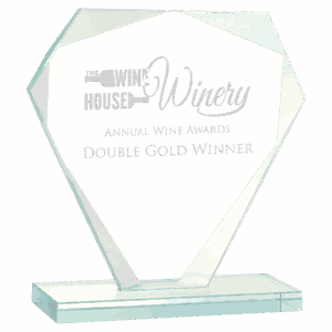 6 1/4" Cut Diamond Jade Glass Award