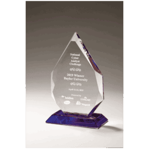5 7/8" x 9 7/8" Flame Series Crystal with Prism-Effect Base