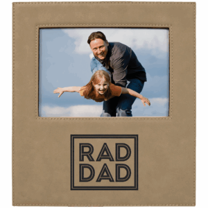 5" x 7" Leatherette Photo Frame with 4 1/4" x 8 7/8" Engraving Area