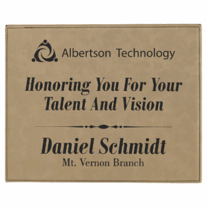 10 1/2" x 13" Laserable Leatherette Plaque