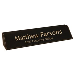 10 1/2" Laserable Leatherette Desk Wedge