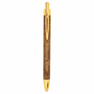 Rustic/Gold Laserable Leatherette Pen