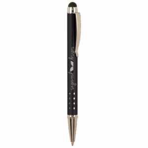 with Silver Trim Laserable Pen with Stylus