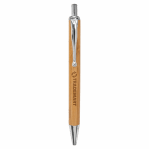 Bamboo with Silver Trim Laserable Pen
