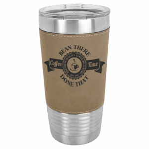 Polar Camel 20 oz. Laserable Leatherette Tumbler with Clear Lid