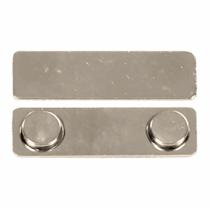1 3/4" x 1/2" Metal 2-Post Magnet with Adhesive