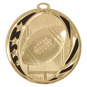 2" Football Laserable MidNite Star Medal