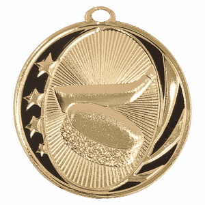 2" Hockey Laserable MidNite Star Medal