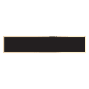 9 1/2" x 1 3/4" Black/Gold Brass Plate for 10 1/2" Desk Wedges