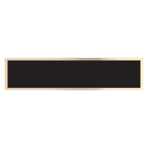 7 1/2" x 1 3/4" Black/Gold Brass Plate for 8 1/2" Desk Wedges
