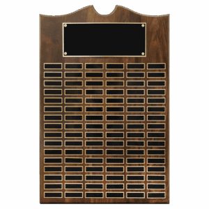 20" x 30" American Walnut Roster Plaque w/96 Plates