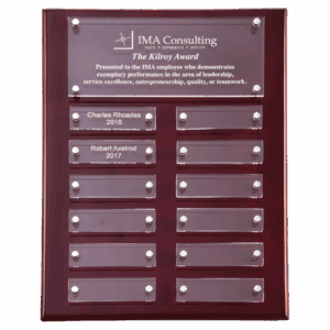 9x12 Rosewood High Gloss Plaque with Acrylic Engraving Plates