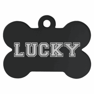 1 1/4" x 3/4" Laserable Anodized Aluminum Bone Pet Tag