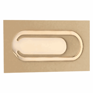 1" x 2 1/2" Gold Plated Bookmark
