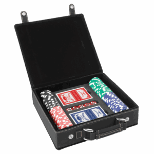 Laserable Leatherette 100 Chip Poker Set
